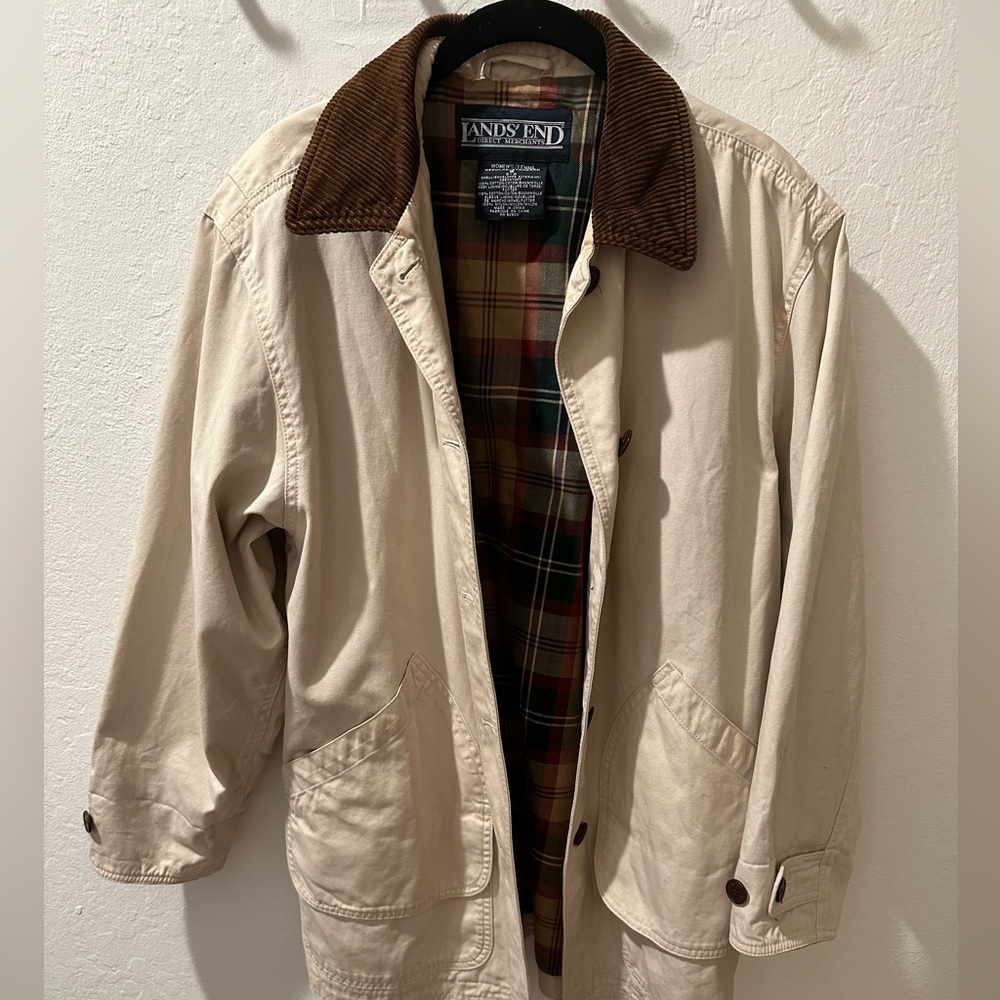 Lands’ End Tan Barn Jacket; Size S